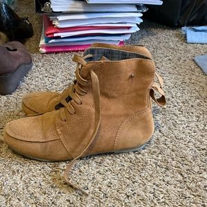 Tan Cloth Material Type Shoes Size 6